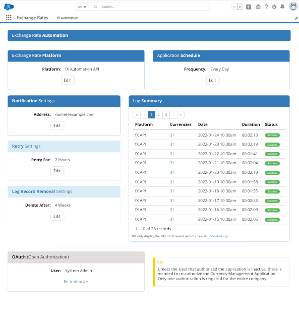 Currency Management Service